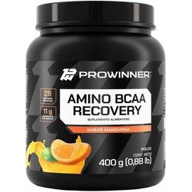 PROWINNER Amino BCAA Recovery Sabor Mandarina, Suplemento Alimenticio, Postworkout Vitamina E y B6, 11g de Aminoácidos por Porción, Bote de 400g