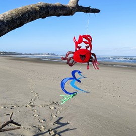 In the Breeze Crab Double Twister,18" W x 48" H,4268