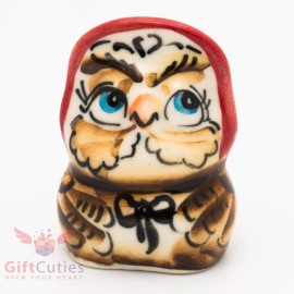 Handmade Owl "Сова" from Winnie the Pooh Gzhel porcelain figurine souvenir handmade