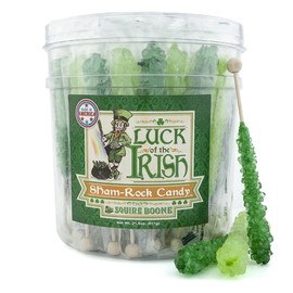 Boone's Mill | Holiday Themed Rock Crystal Candy Sticks | St. Patricks - Luck of the Irish | 36 Count