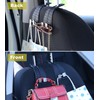 2 Pack Car Seat Headrest Hooks, Nappa Leather Car Back
