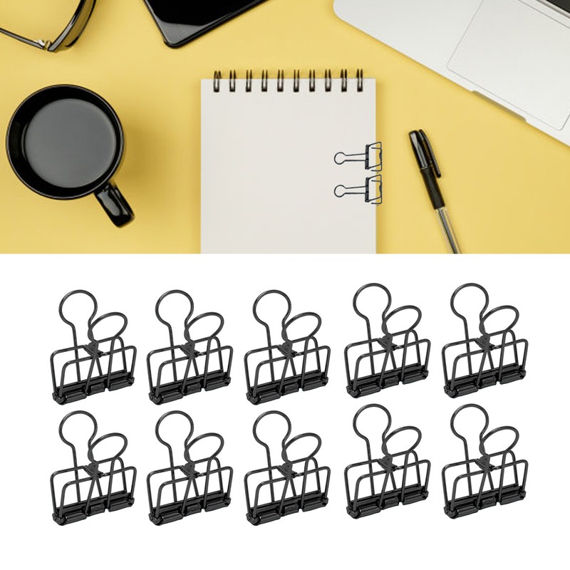 50Pcs Hollow Binder Clips Metal Paper Binder Clips for Documents
