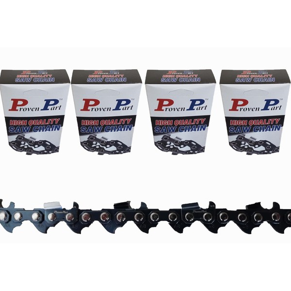 Proven Part 4 Pack Full Chisel Chainsaw Chain 18 Inch