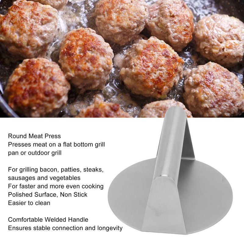 Meat Press Manual Stick Free Comfortable Handle 304 Stainless Steel