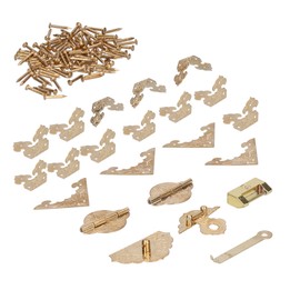 Brass Jewelry Box Corner Protector Hardware Accessories Ornament for Wooden Box Cabinet