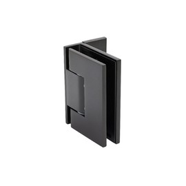 CRL MEL324MBL Matte Black Melbourne Adjustable Wall Mount Offset Back Plate with Cover Plate Hinge