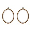 Mcredy Oval Embroidery Hoop, Wood-Grain Plastic, 6"x7.5"-2Pcs