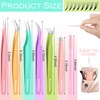 6pcs Eyelash Tweezers Lash Extension Tweezers for False Lashes,Christmas Gifts