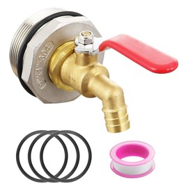 Happyreise Drum Faucet Barrel Spigot,2"Brass Barrel Faucet with EPDM Gasket for 55 Gallon Drum