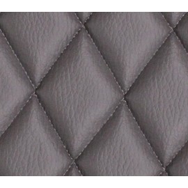 Vinyl Quilted Foam Fabric with 3/8" Foam Backing Upholstery / 52" Wide/Sold by The Yard/FABRIC EMPIRE (Gray, Diamond 2" x 3")