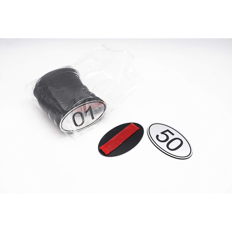 ABS Engraved 30mm x 50mm Oval Table Numbers (1-50) Pubs