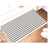 White Set of 5 Cotton Black White Rugs 2x4ft Entry