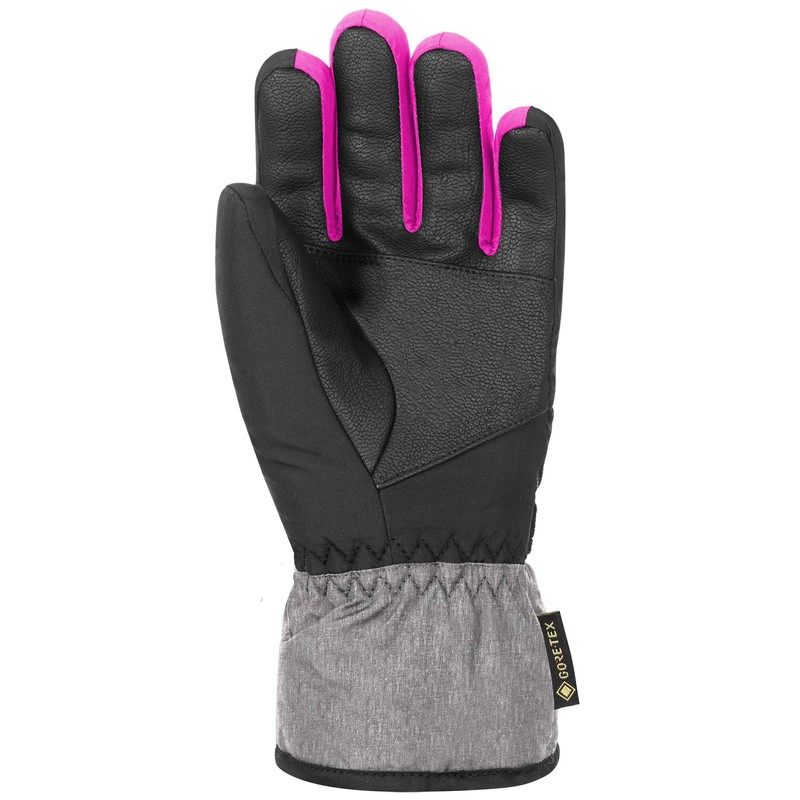 Reusch Children's Bolt GTX Junior Glove, Black/Black Melange/Pink Glo, 5