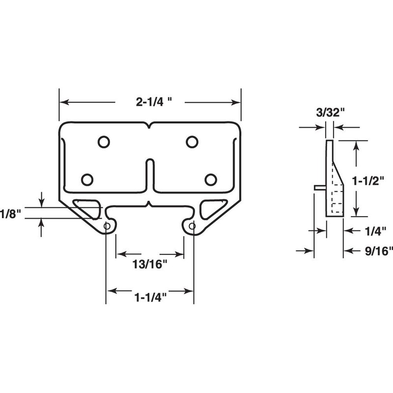Prime-Line R 7130 3/32 in. x 1-3/16 in., Purple Drawer