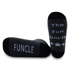 JXGZSO Funcle Funny Uncle Socks Gift Funcle The Fun Uncle Socks Best Uncle Ever Gift (Funcle 1 Pair)