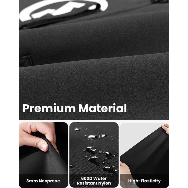 OutdoorMaster Snowboard Sleeve Soft Cover Case with Rubber Bumpers -