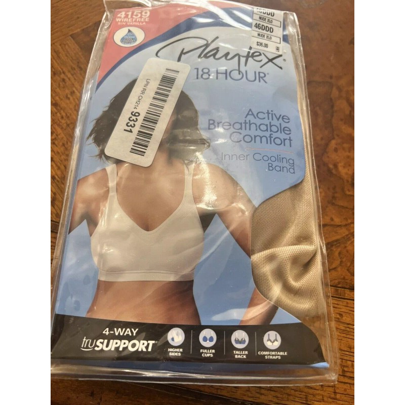 Playtex 4159 18 Hour Active Lifestyle Wirefree Bra Color Nude