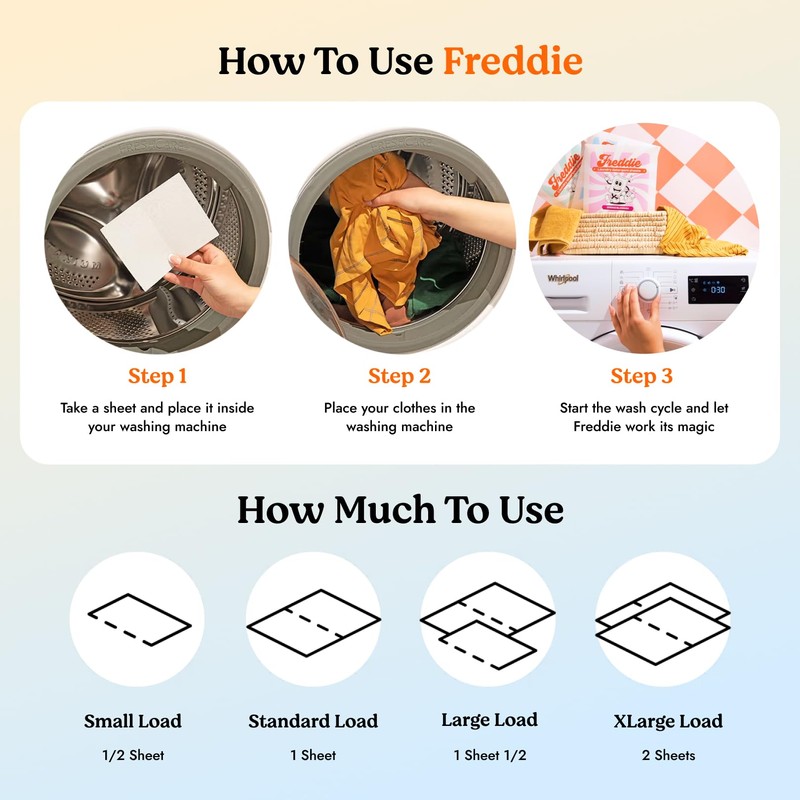 Freddie Laundry Detergent Sheets - Recyclable Packaging - No Mess