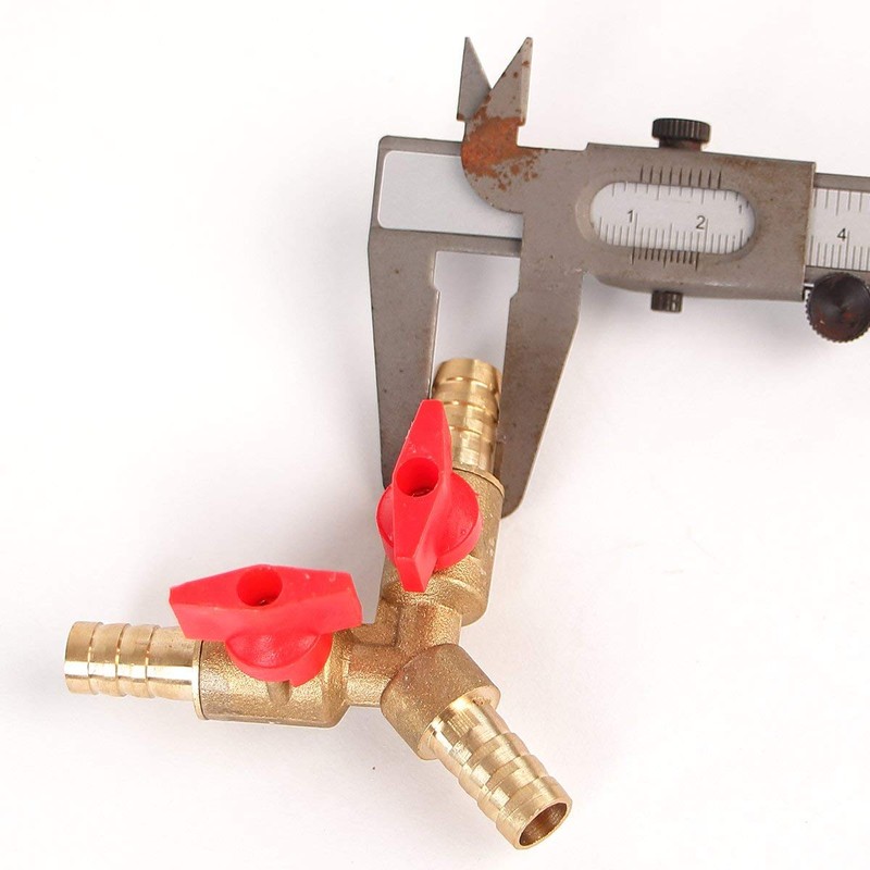 YV04 2-Way Y-Splitter 10 mm with Shut-off Valves for Taps,