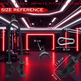 Infinite Fitness Ergonomic Tricep Bicep Rope Cable Attachment, Ticep Pull Down Rope with Non-Slip Rubber Grip Gym Handles, Exercise LAT Pulldown Pulley System – Home Gym Accessories for Cable Machine