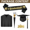 Amycute Graduation Talar with Hat, Black Robe, Unisex Graduation Robe,