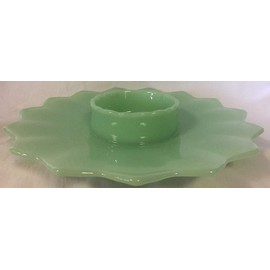 Chip N Dip Bowl - Hobnail Pattern - Mosser Glass USA