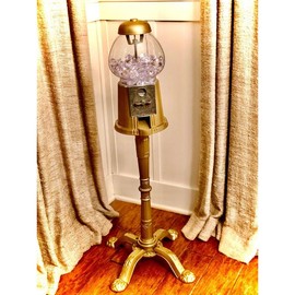 Gold Gumball Machine - Classic & Novelty Toy for Kids - Size: 9 Inches Tall (Small)