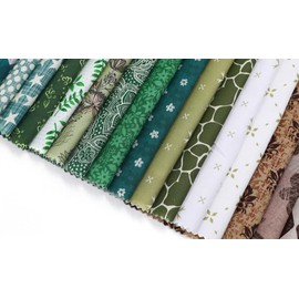 CraftsFabrics Charm Pack Precut 5-inch Cotton Fabric Printed Fabric Squares-for Quilting, DIY Patchwork and Sewing Craft (Green Floral)