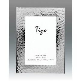 Tizo 5" X 7" Wide Hammered Silverplate Frame Made in Italy…