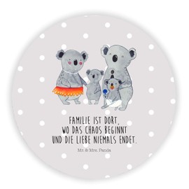 Mr. & Mrs. Panda Round Magnet Koala Family Gift Mum, Motif Magnets, Fridge Magnet, Mother's Day, Family Life, Dad, Children, Whiteboard