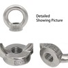 Leliafleury 5Pcs Lifting Eye Nut M12 Stainless Steel Round Shape