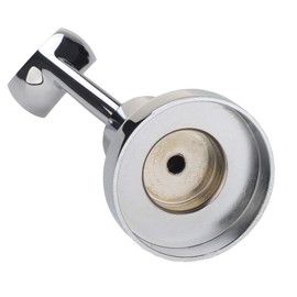 HIMREYLD Shower Head Holder - Shower Holder Bracket Copper Wall Mount for Handheld Showerhead and Standard Shower Hose - Chrome Plated 360 Degrees Adjustable