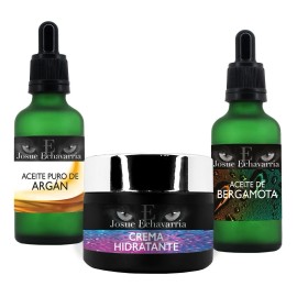 Kit Hidratante Crema Acido Hialuronico Aceite Argan Aceite De Bergamota Josue Echavarria