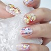 farfarflame Handmade Nail Tip, Short, False Nail Stand, 3D Diamond,