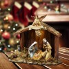 The San Francisco Music Box Company Nativity Stable with Holy
