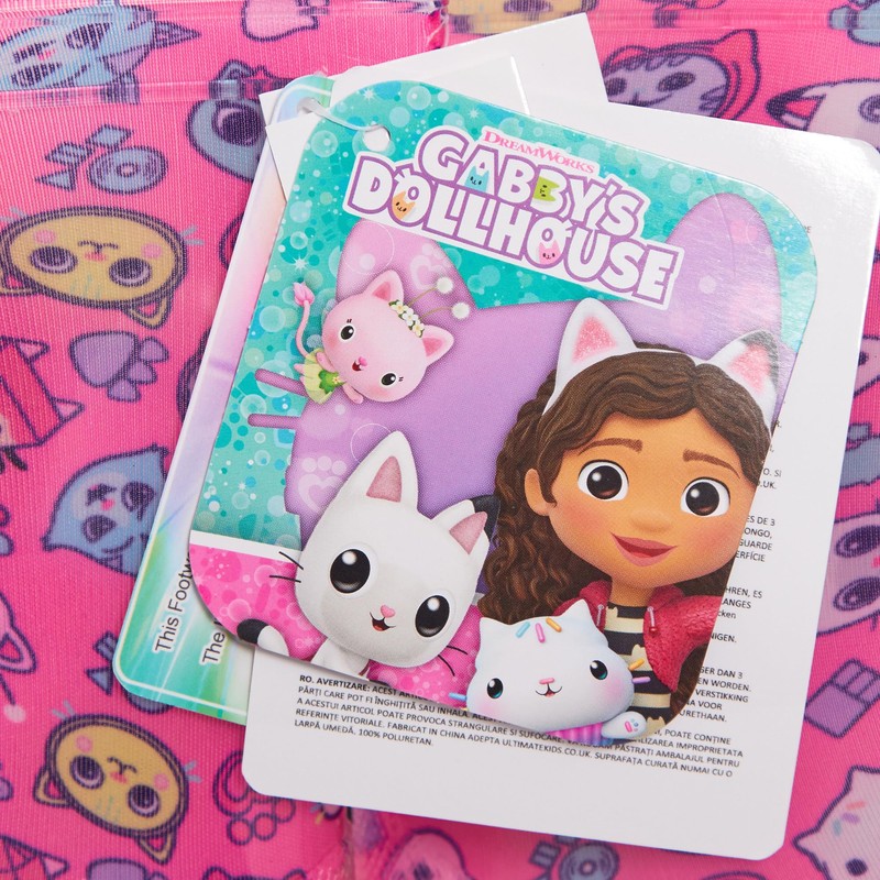 Gabby's Dollhouse Girls Light Up Wellington Boots UK 7 Child