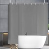 YISURE Shower Curtain 240 x 200 cm Light Grey Textile