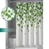 St Patrick Shower Curtain 72 inches Long Spring Shamrocks Polyester