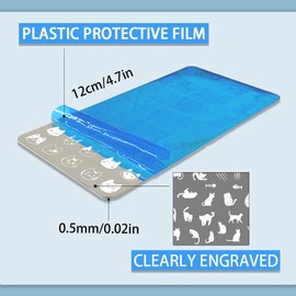 PH PandaHall 3pcs Cute Cat Nail Stamping Plates Cats Claws Nail Art Stencils Paw Pattern Nails Image Plates Fishbone Manicure Art Templates Lovely Cat Nails Stamper Plate for Women Manicures Salon