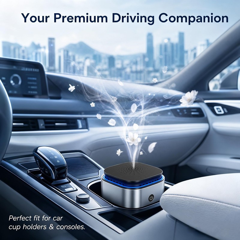 Waterless Diffuser, Smart Car Air Freshener, Automatic Car Scent Diffuser