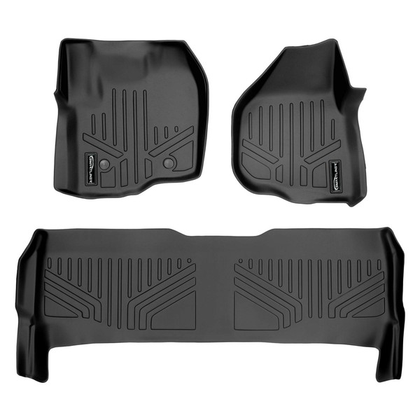 MAX LINER A0116/B0042 for 2012-2016 F-250/F-350/F-450 Super Duty Crew Cab with Raised Drivers Side Pedal, Black