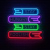 Lumoonosity Stay Hungry, Stay Foolish Book Neon Sign - Read