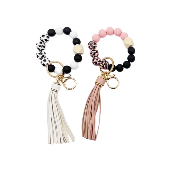 Acpetdr Key Chain Bracelet Car Key Ring Holder Wrist Silic