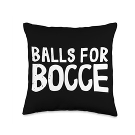 Boccie Ball Set Bocce Balls Accessories Clothing Ball with Jack Bocci Game Bocce Throw Pillow, 16x16, Multicolor