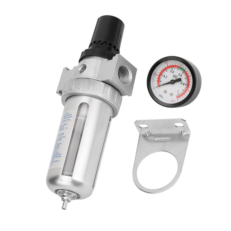 BSP 1/2" Air Compressor Moisture Water Trap Filter Regulator with