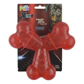 Fancy Pets Juguete Xtreme Hueso Triple Rojo para Perro Tamaño Grande
