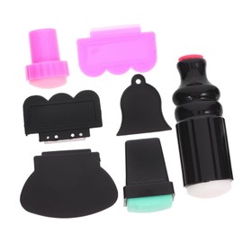 FOMIYES 7pcs Nail Art Stamping Set Includes Stamper Scraper and Templates for Creative Manicure Designs for Professional Salons and Home Use