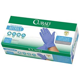 Curad / Medline Powder Free Nitrile Exam Glove/medical Exam Quality Medium 200 Ct