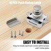 Hoypeyfiy Set of 10 Push Button Latch Cabinet Door Catch