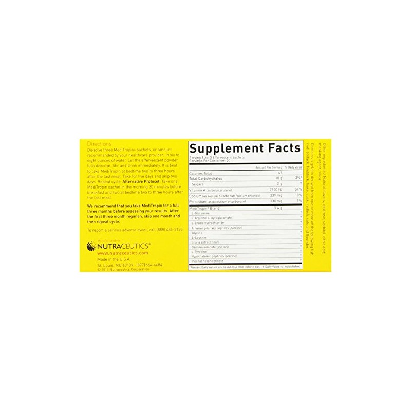 MediTropin Dietary Supplement, 60 Effervescent Sachets, 1.3 lb Box